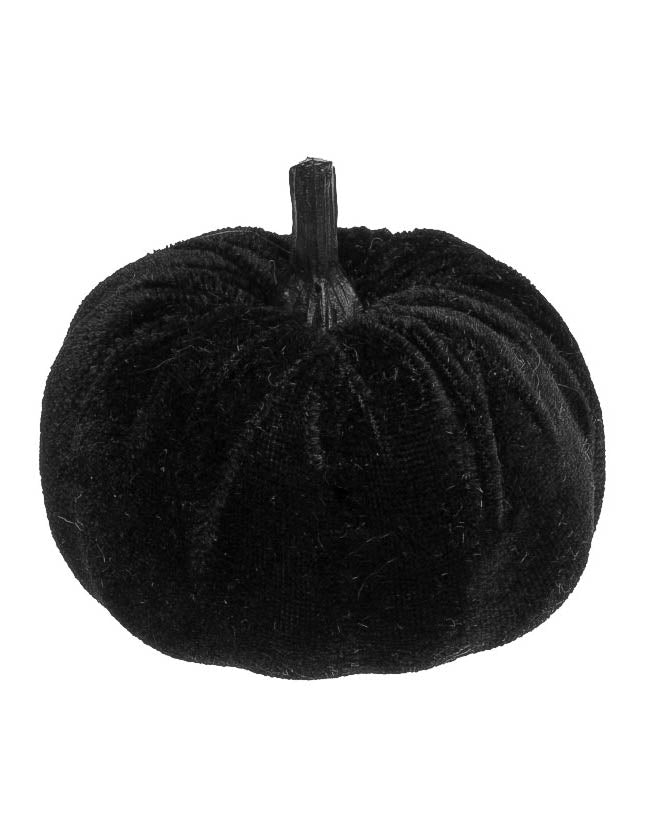 Citrouille velours noir 7 cm