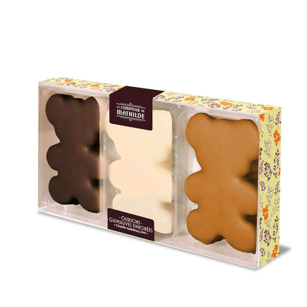Coffret 3 Oursons Guimauves 3 Chocolats - 90g