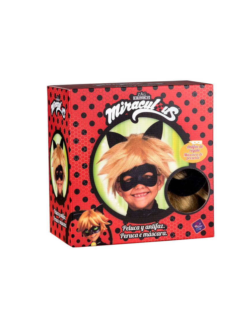 Perruque et masque Chat Noir Miraculous enfant