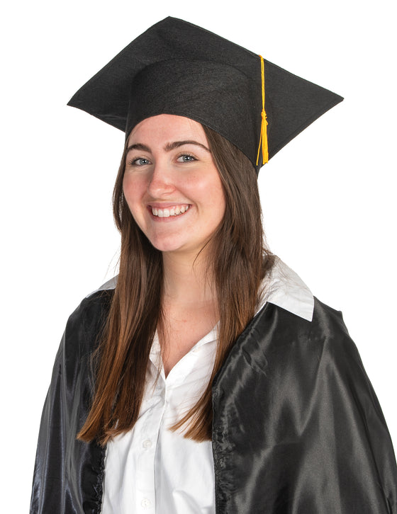 Coiffe d'étudiant diplômé noire adulte