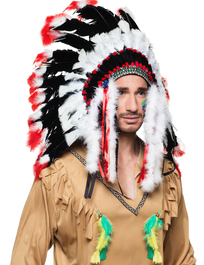 Coiffe d'indien adulte luxe