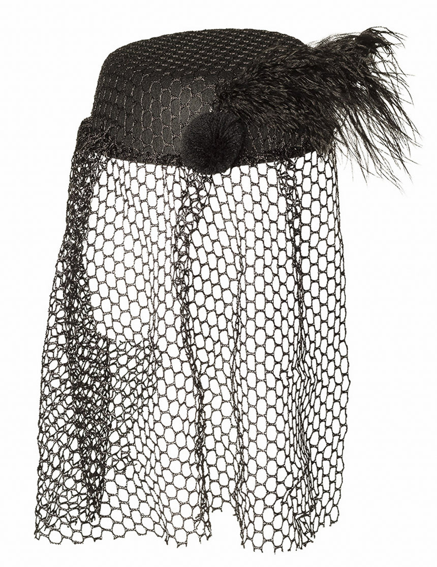 Coiffe veuve noire femme