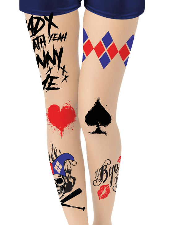 Collants arlequin maléfique adulte