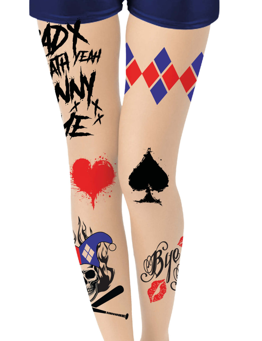 Collants arlequin maléfique adulte