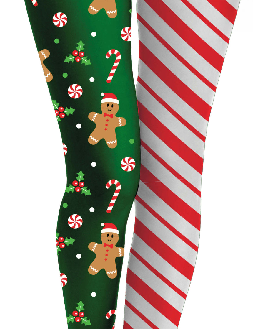Collants de Noël pain d'épice adulte