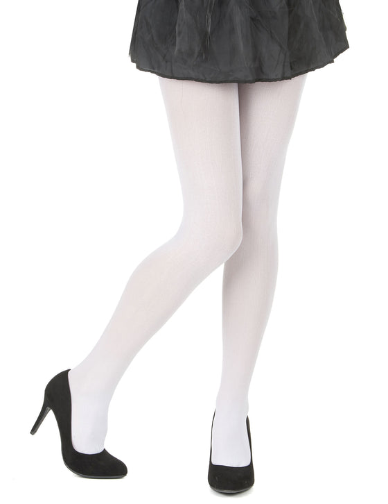 Collants opaques blancs adulte