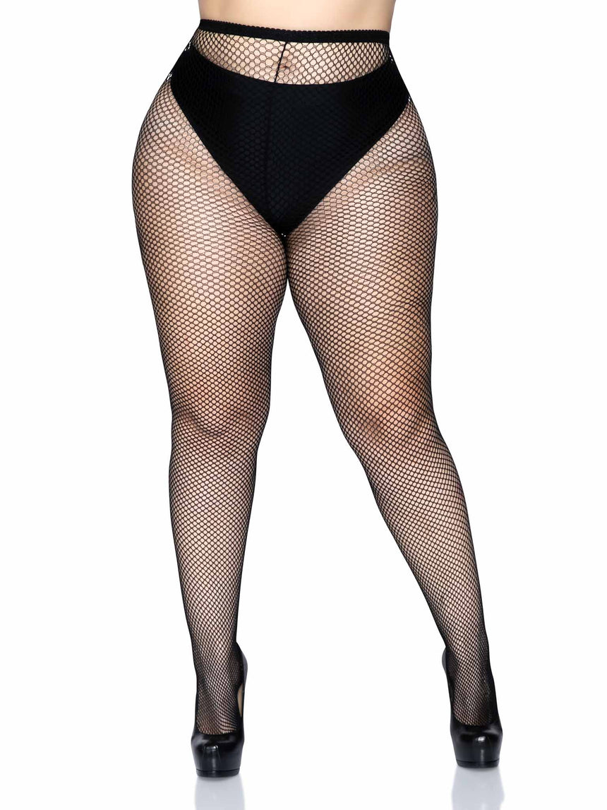 Collants résille fine noire femme
