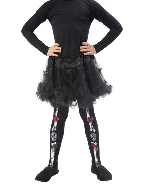 Collants squelette enfant Dia de los muertos