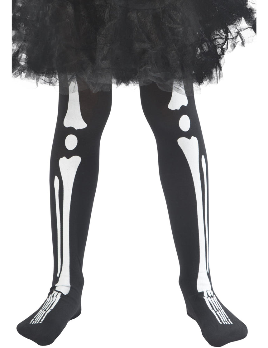 Collants squelette enfant Halloween