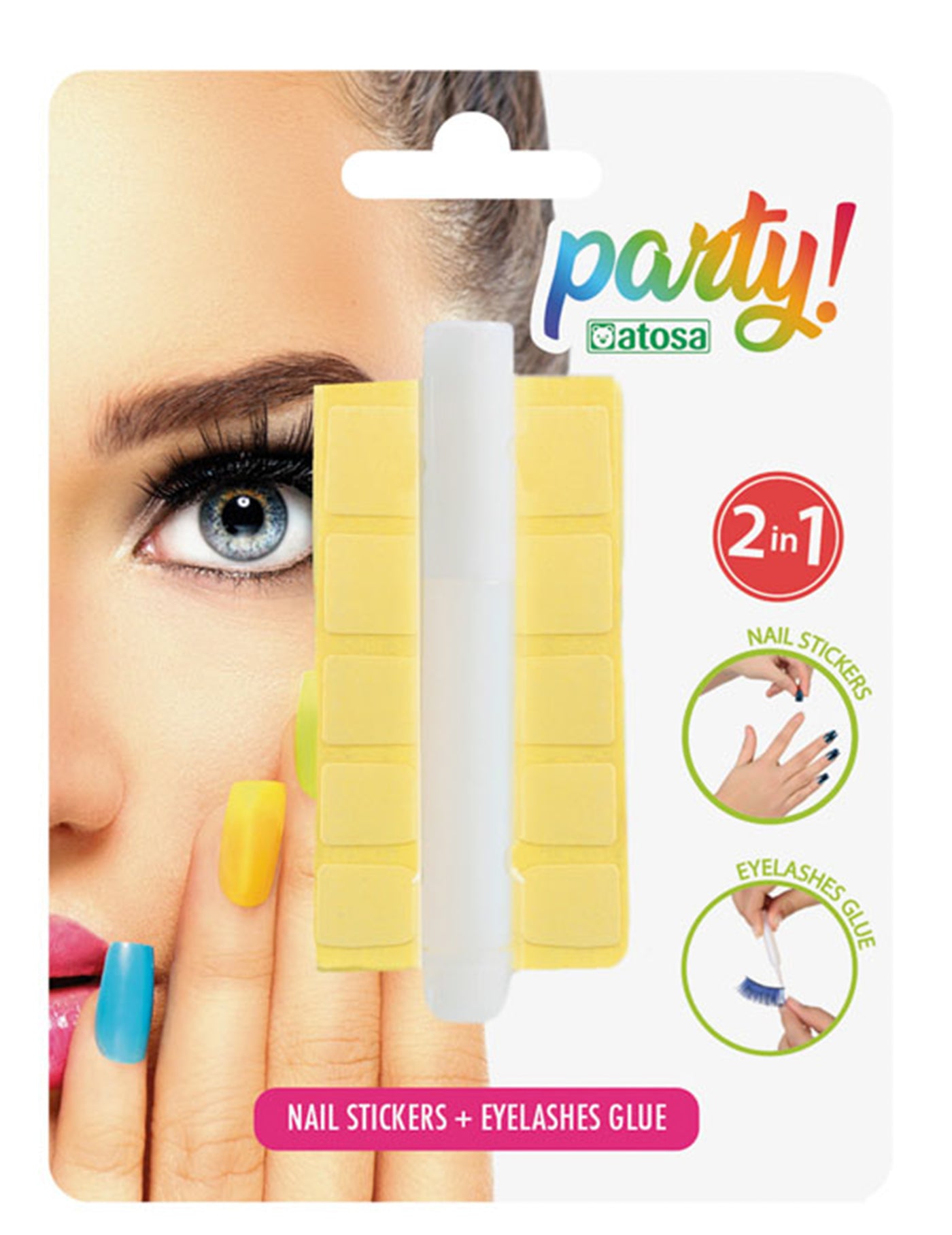 Colle pour faux cils et stickers pour ongles