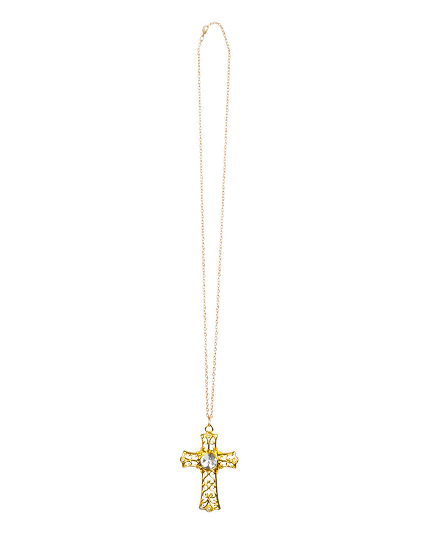Collier croix doré femme