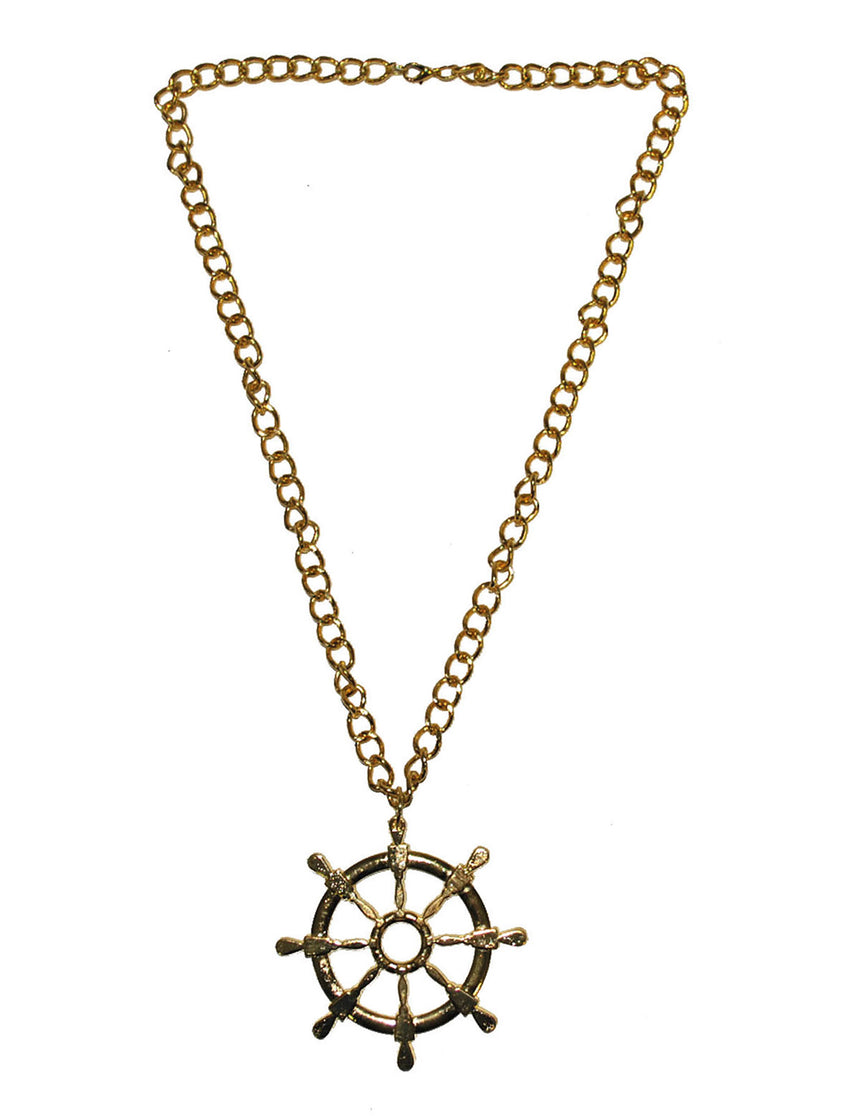Collier doré gouvernail
