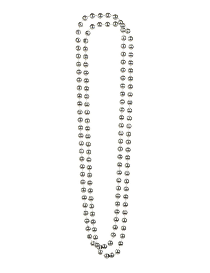 Collier en perles argent adulte