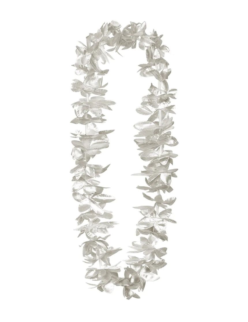 Collier fleurs argentées
