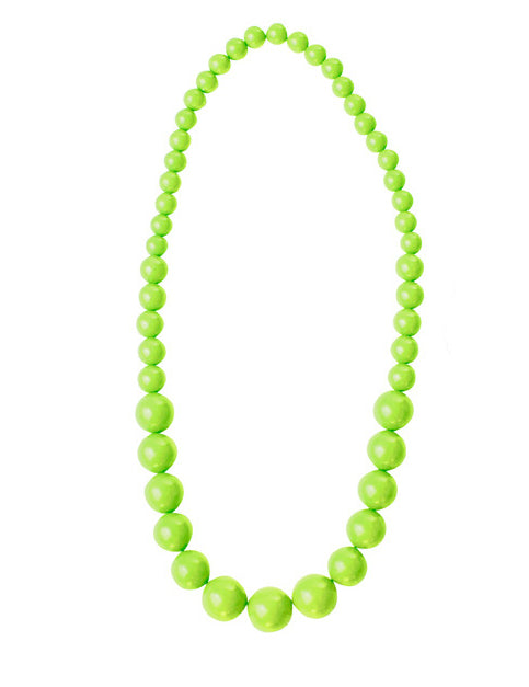 Collier grosses perles vertes adulte
