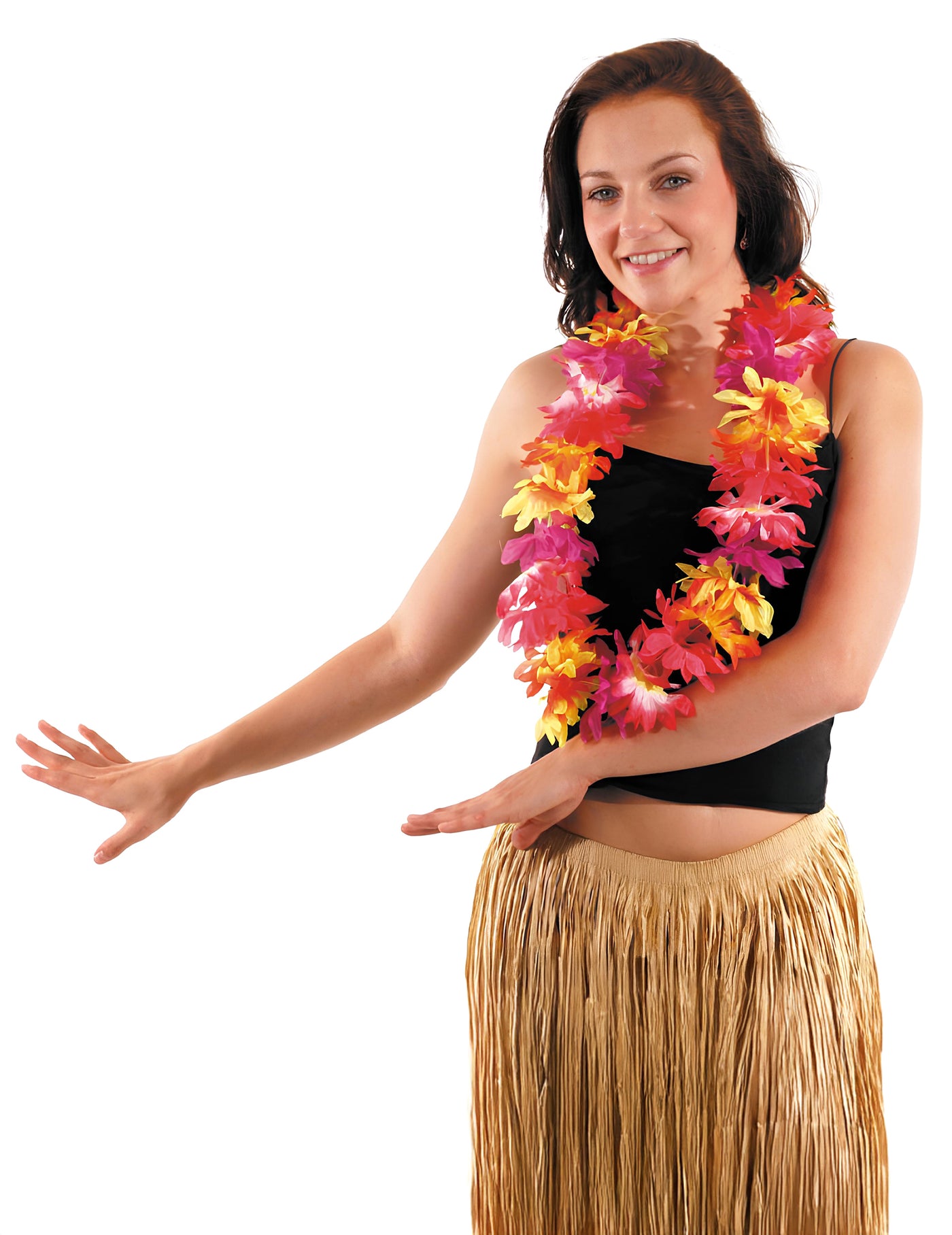 Collier Hawaï à grosses fleurs adulte