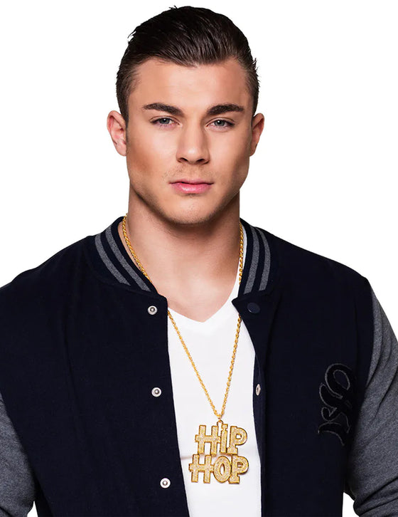Collier Hip Hop doré adulte