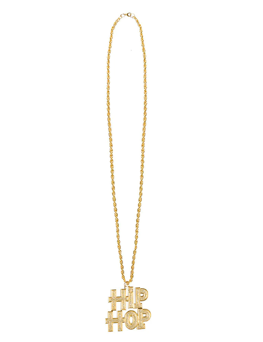 Collier Hip Hop doré adulte
