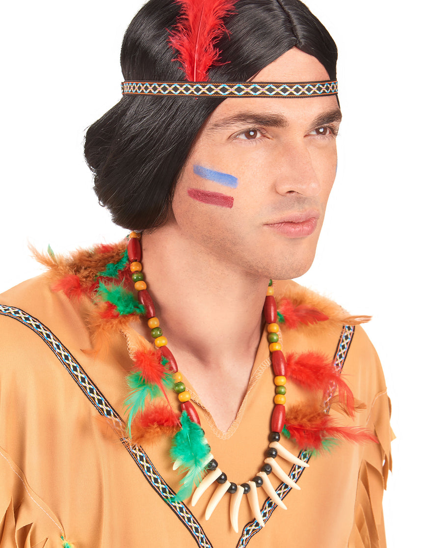 Collier indien à plumes