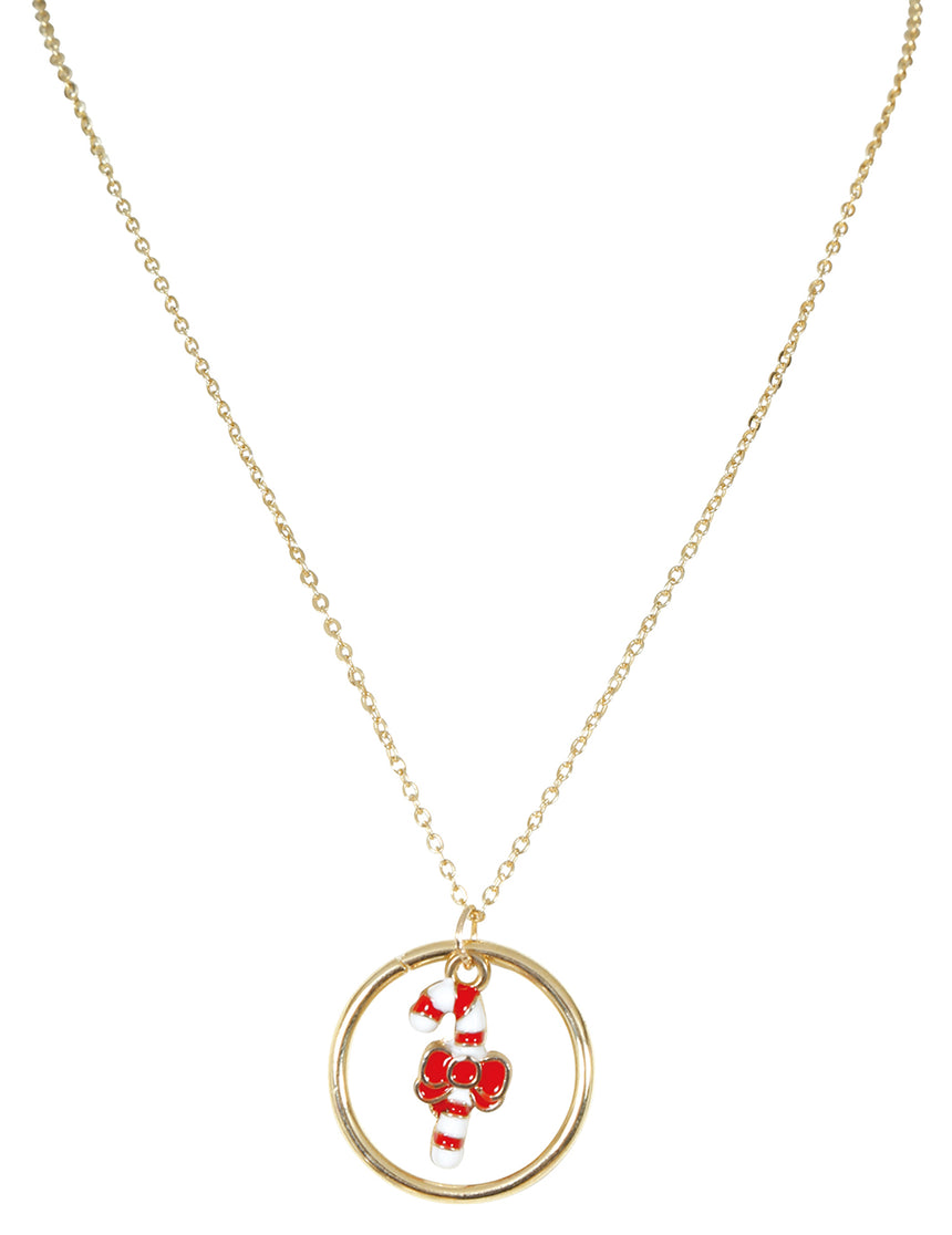Collier métallique canne à sucre de Noël