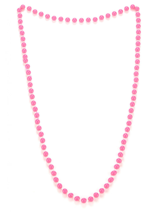 Collier perles rose adulte