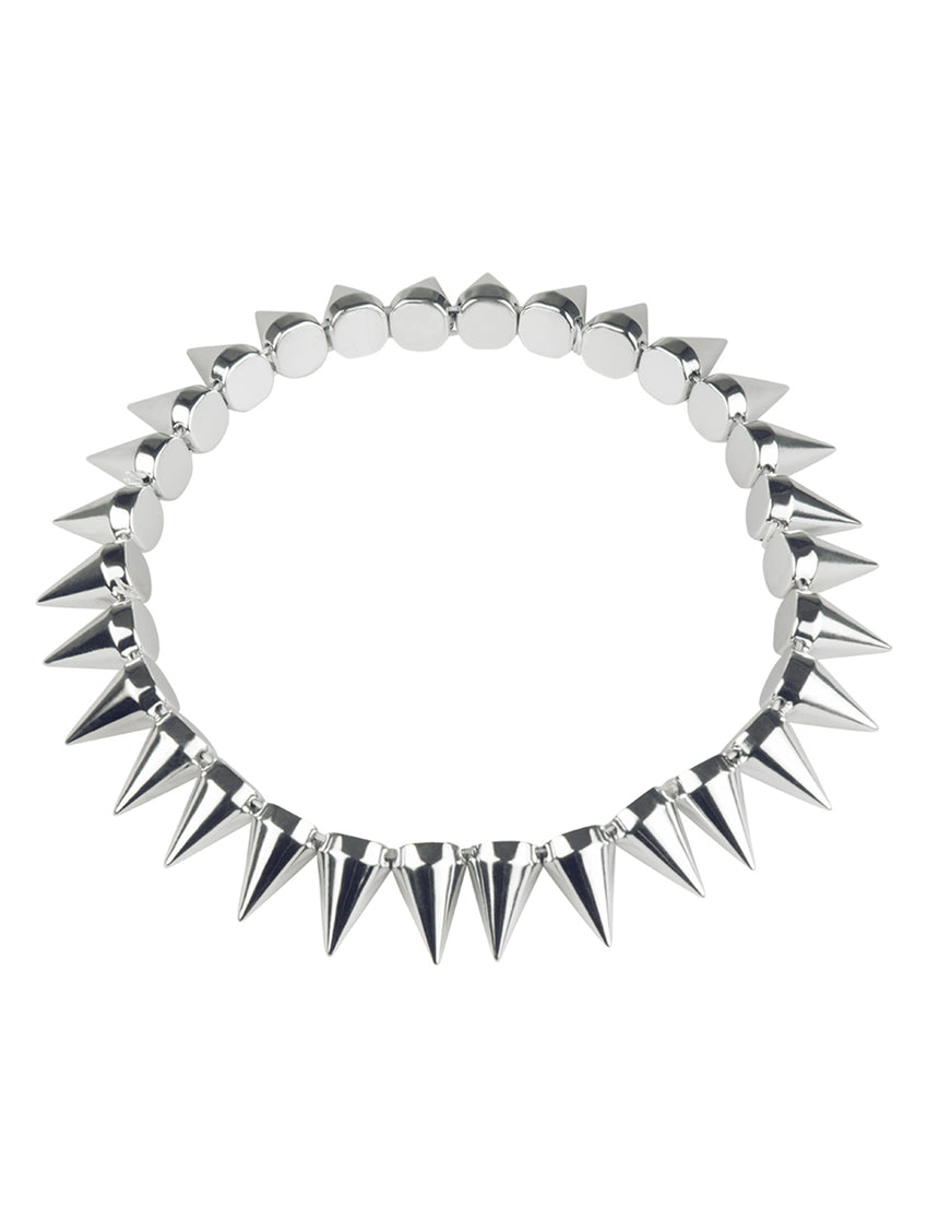Collier punk argenté adulte