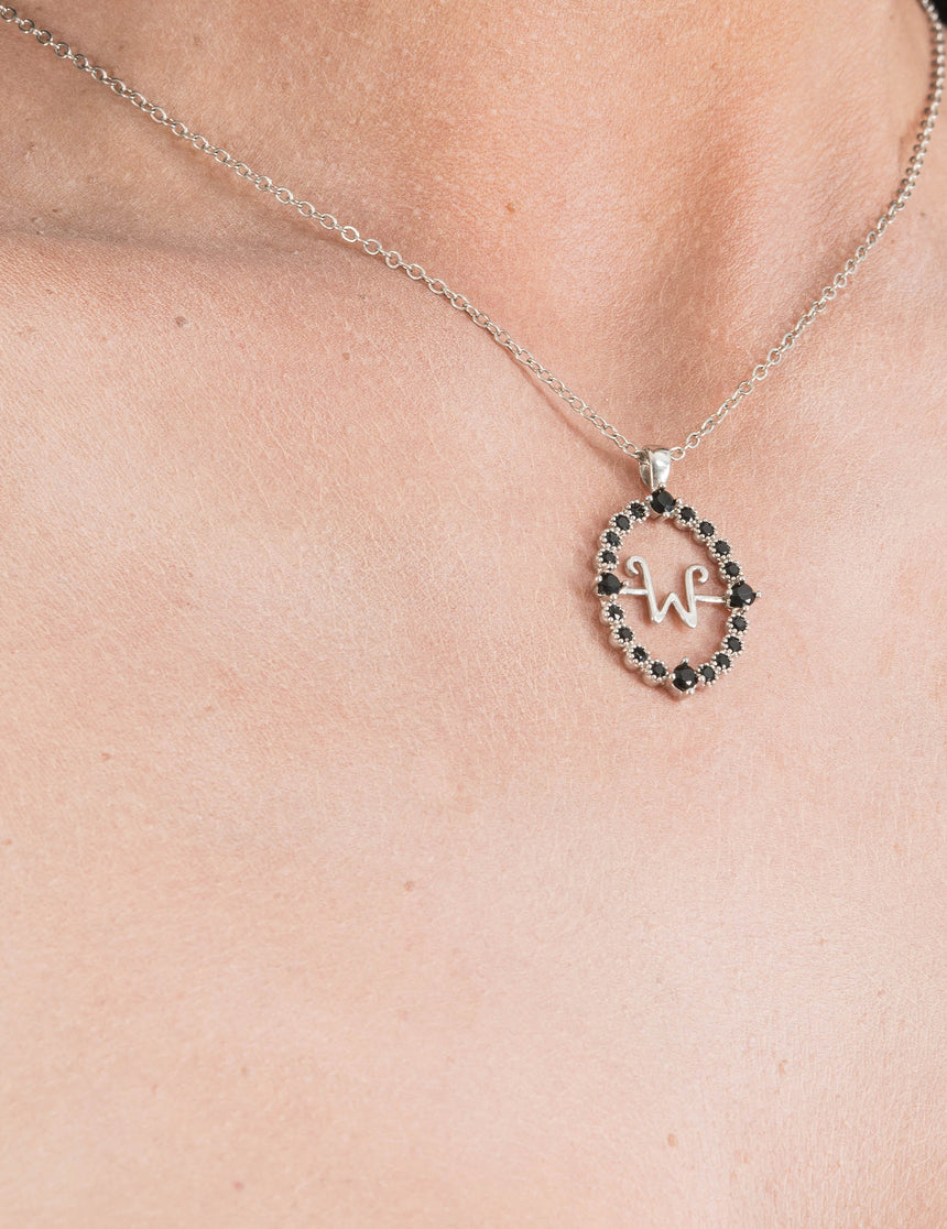 Collier reversible W-M Mercredi Wednesday