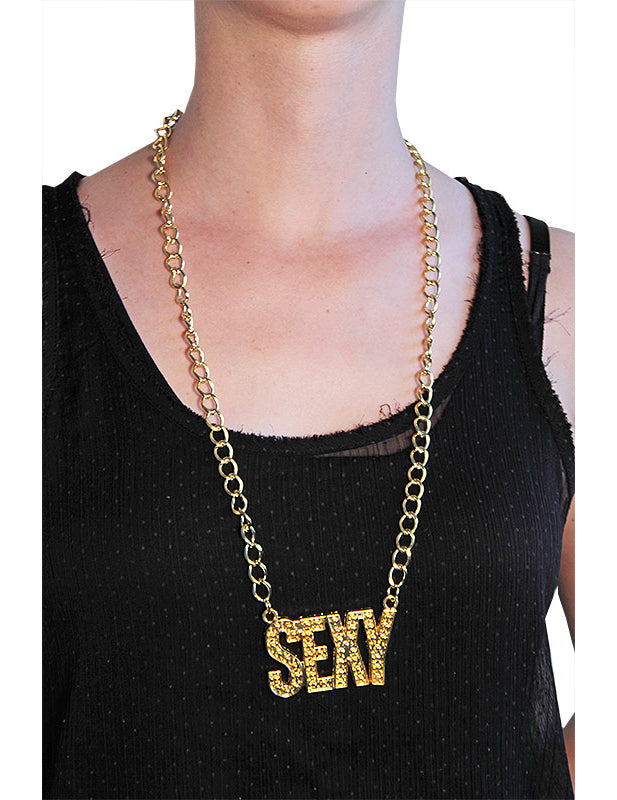 Collier doré sexy