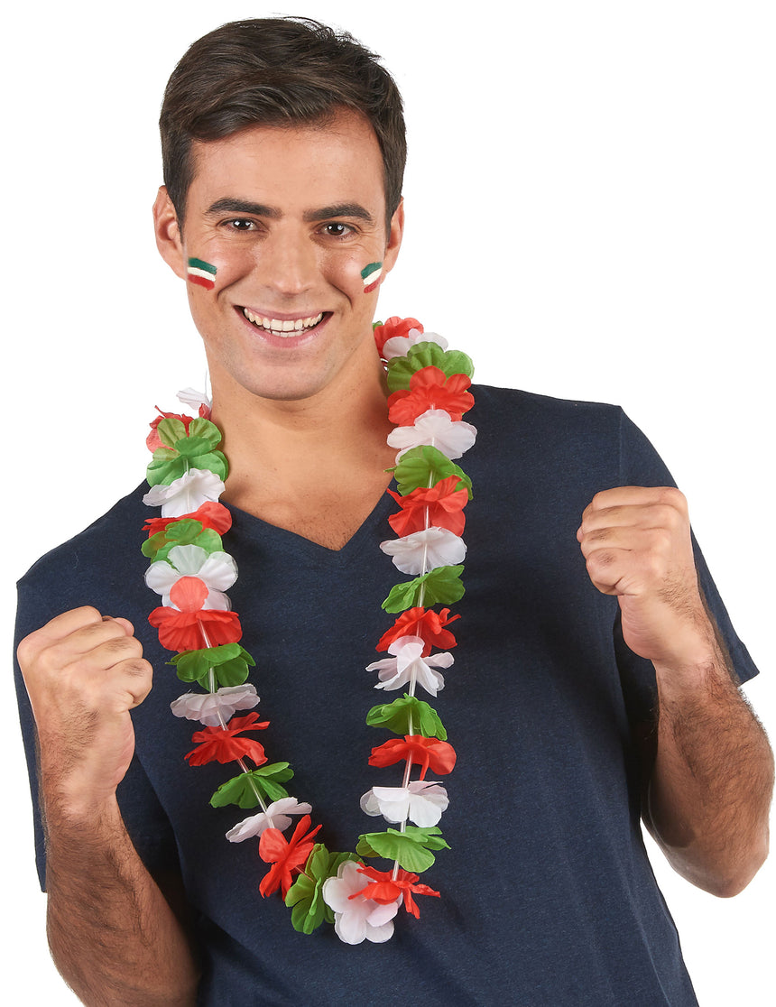 Collier supporter Italie adulte