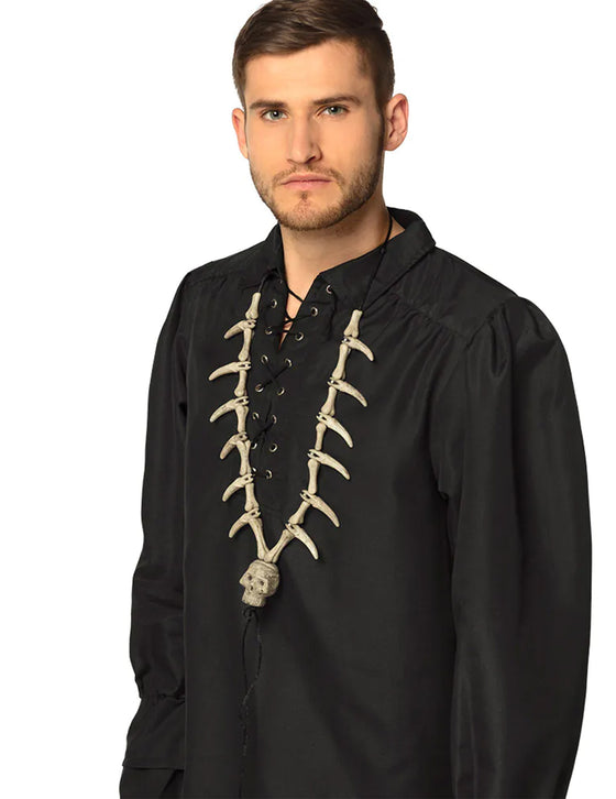 Collier tête de mort pirate