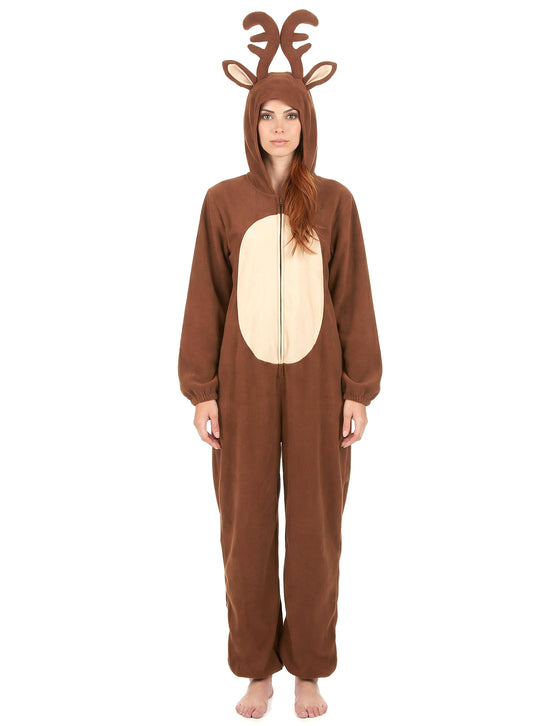 Combinaison à capuche renne femme
