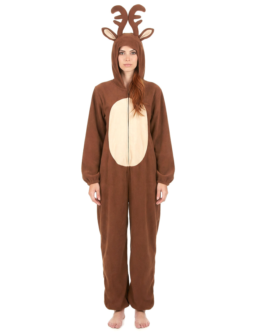 Combinaison à capuche renne femme