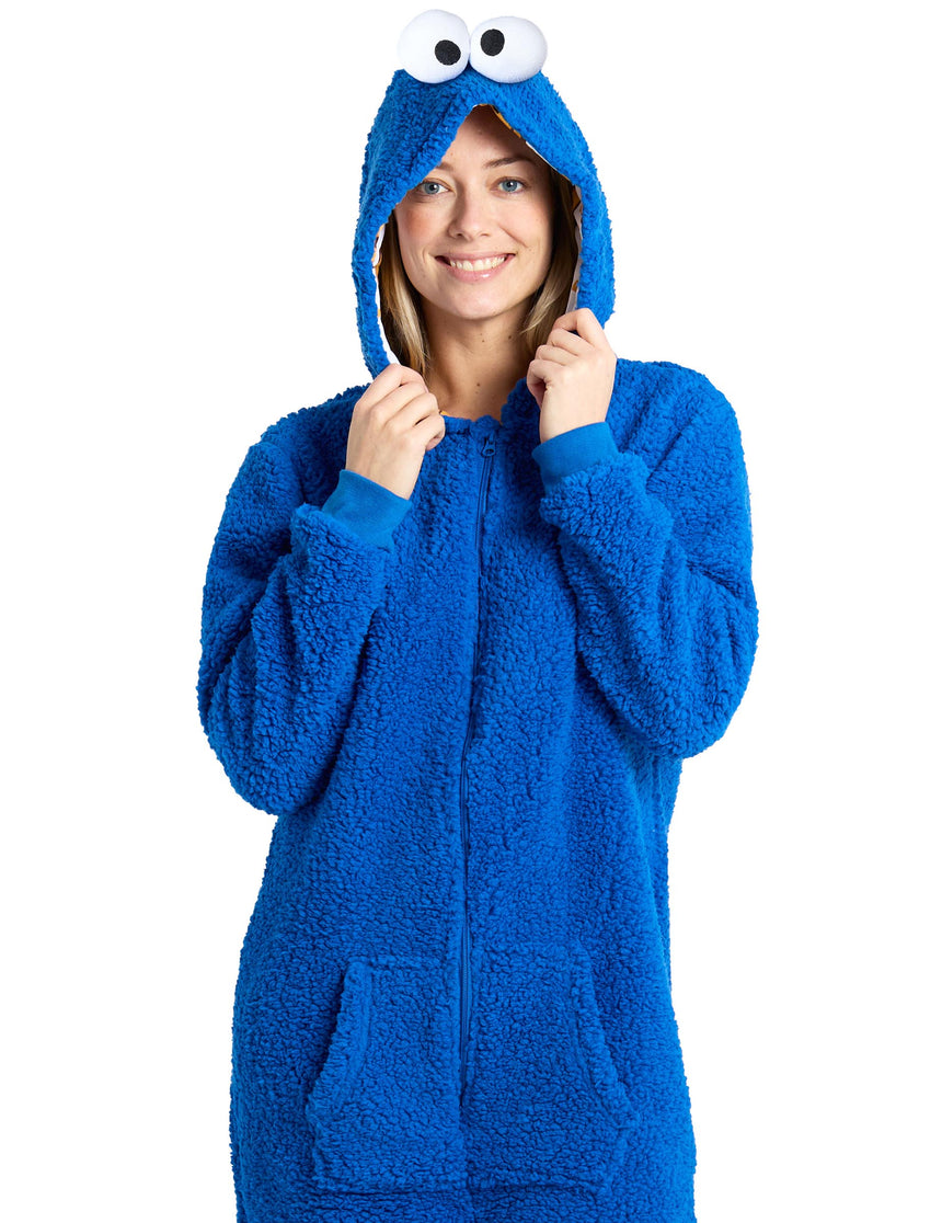 Combinaison Cookie Monster Sesame Street adulte