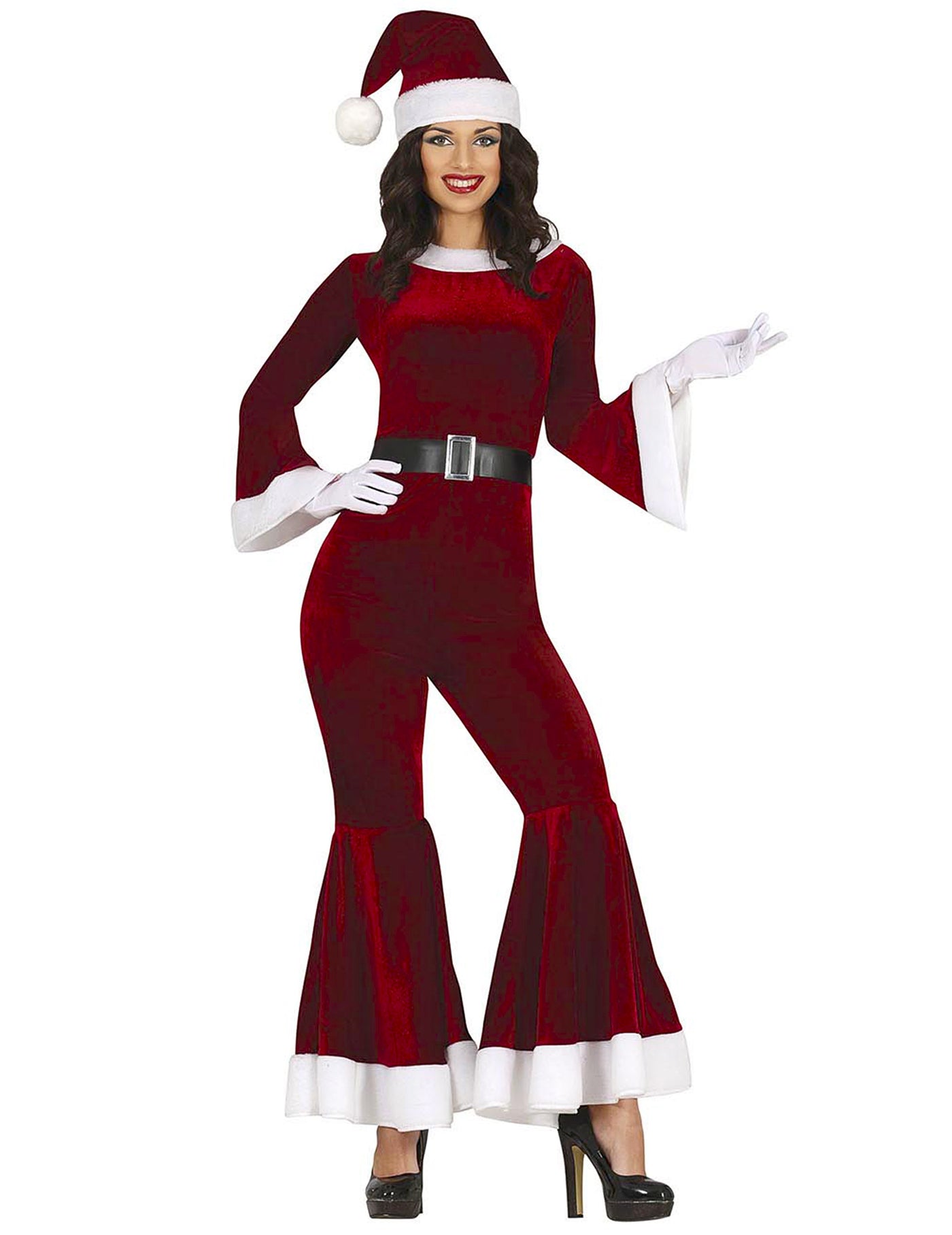 Combinaison velours Mère Noël femme