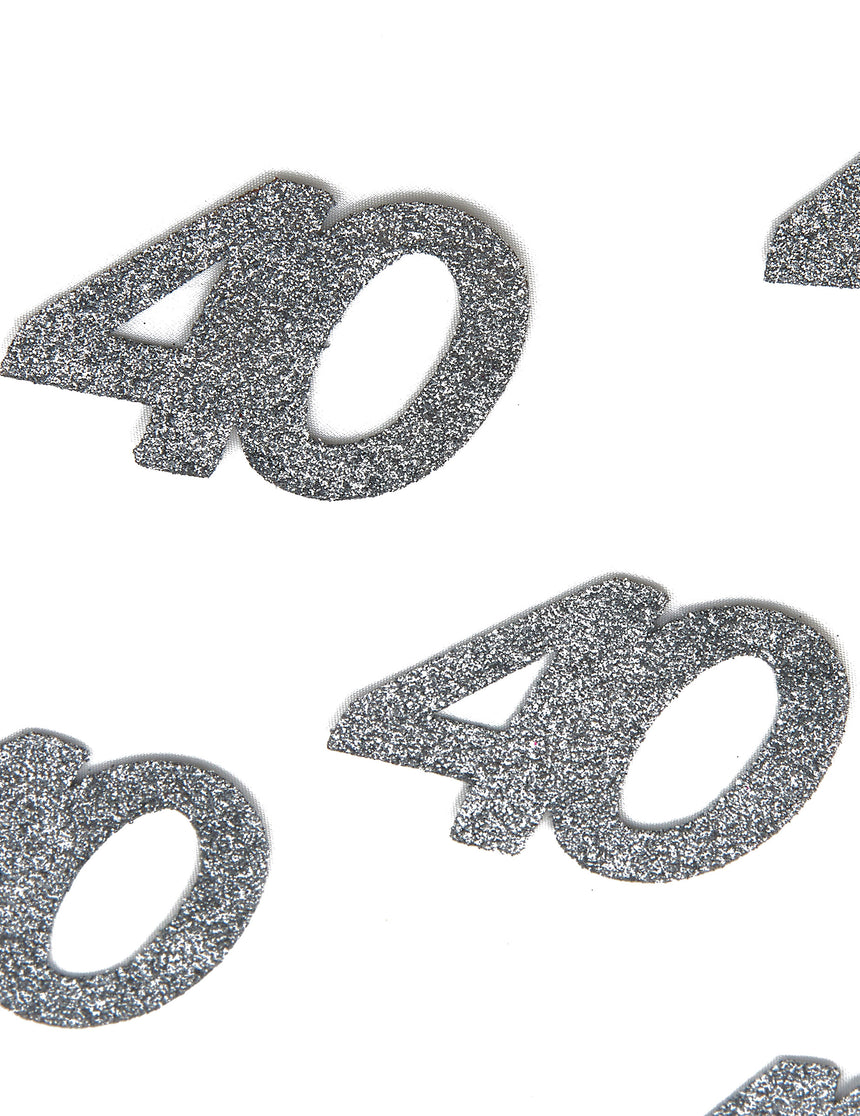 6 Confettis anniversaire 40 ans 6 x 5 cm