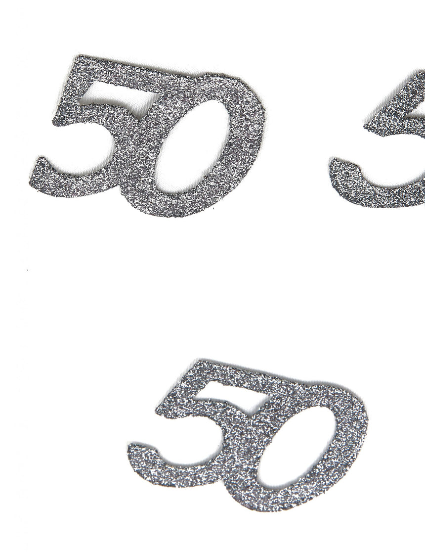 6 Confettis anniversaire 50 ans 5 x 5 cm