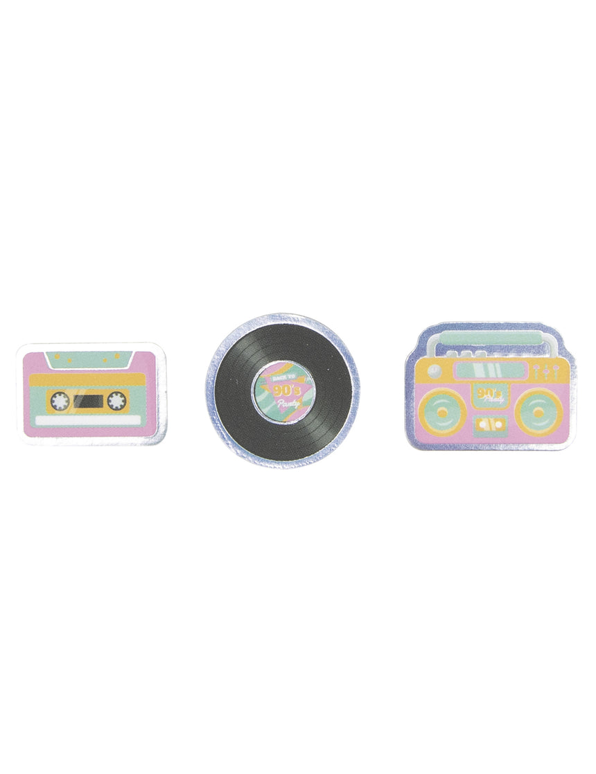 Confettis de table cassettes et vinyles années 90