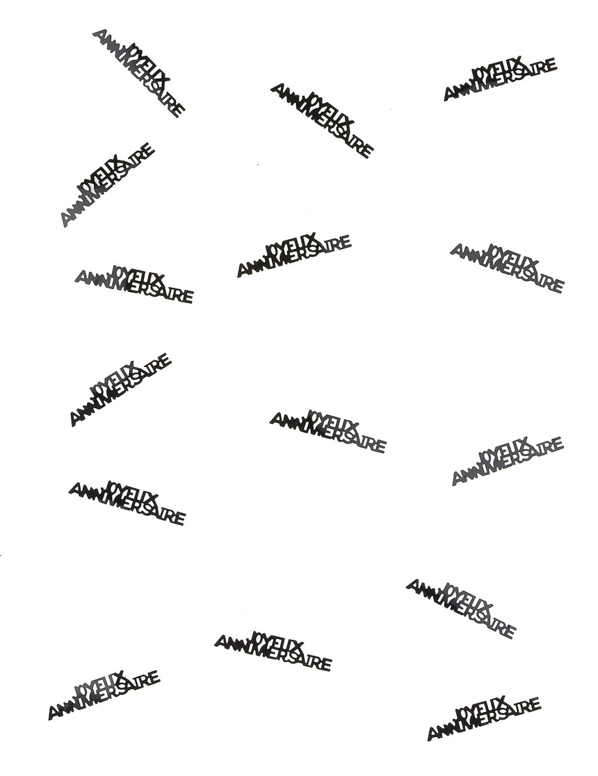 Confettis Joyeux anniversaire noir