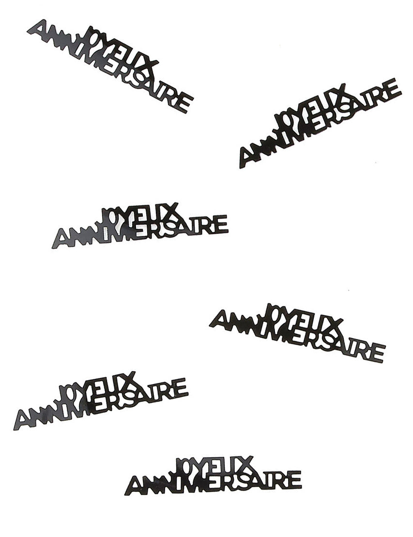 Confettis Joyeux anniversaire noir