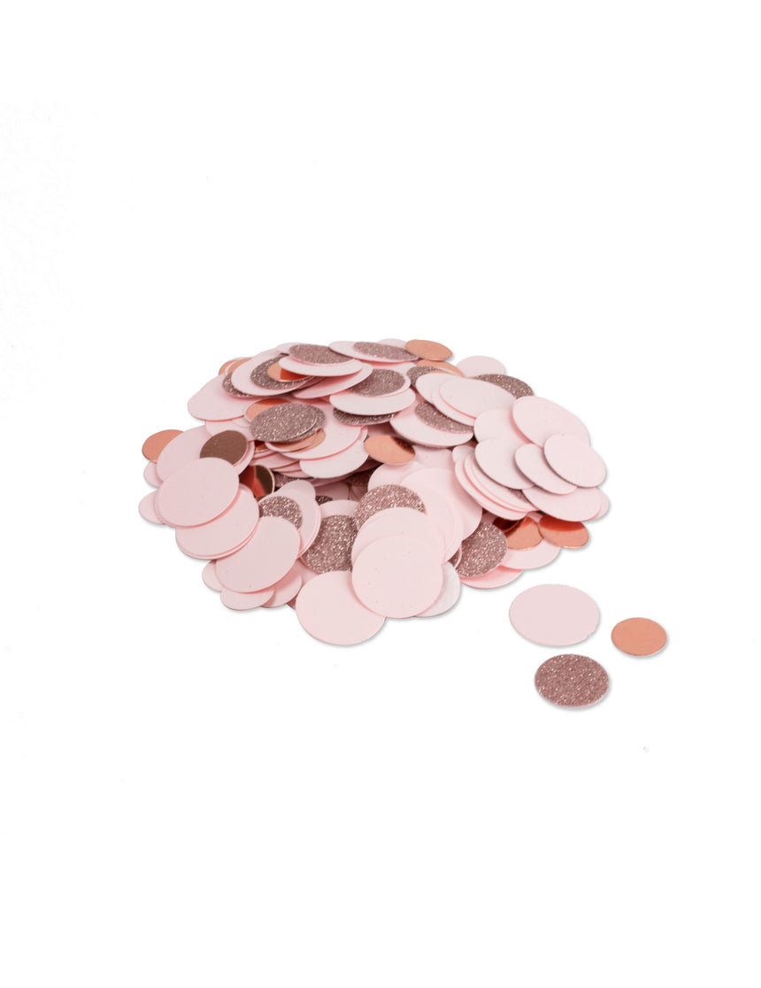 Confettis métal rose gold et paillettes rose 14 g