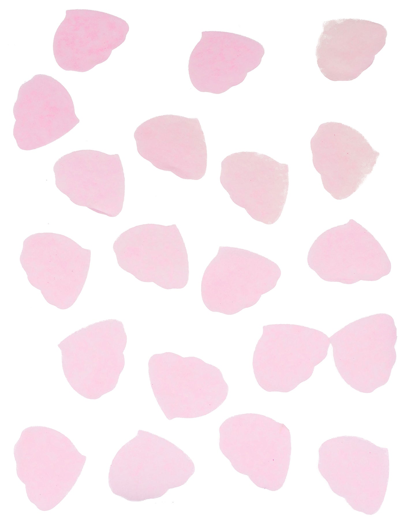 Confettis pétales de rose en papier rose 50g pour mariage