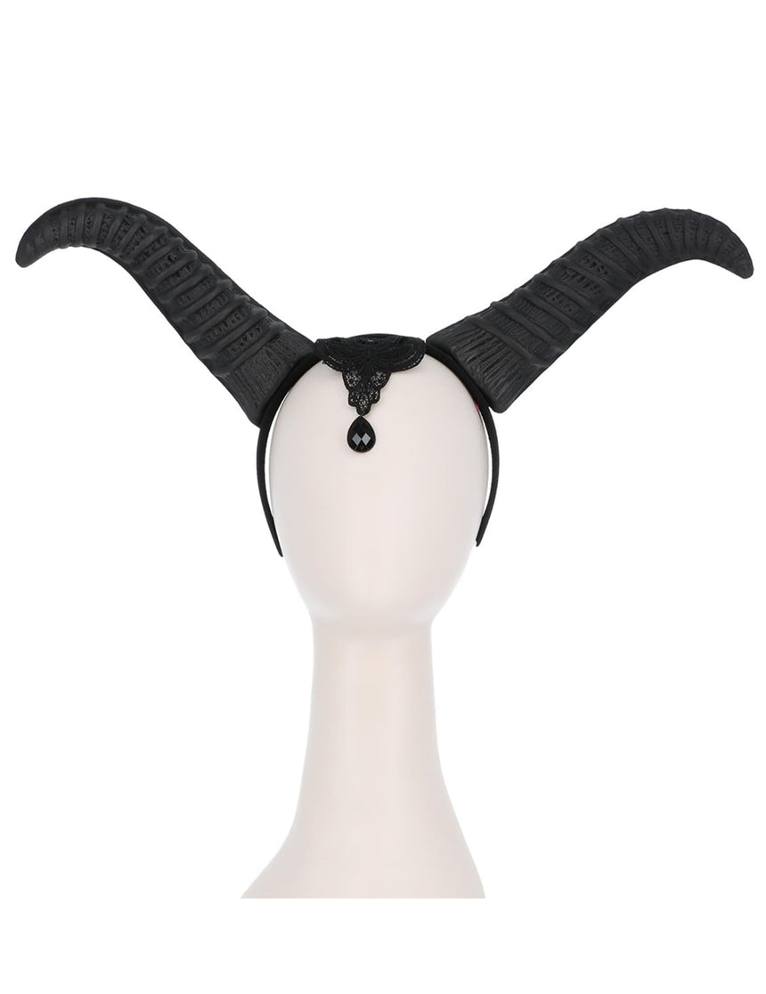 Cornes reine démoniaque femme Halloween