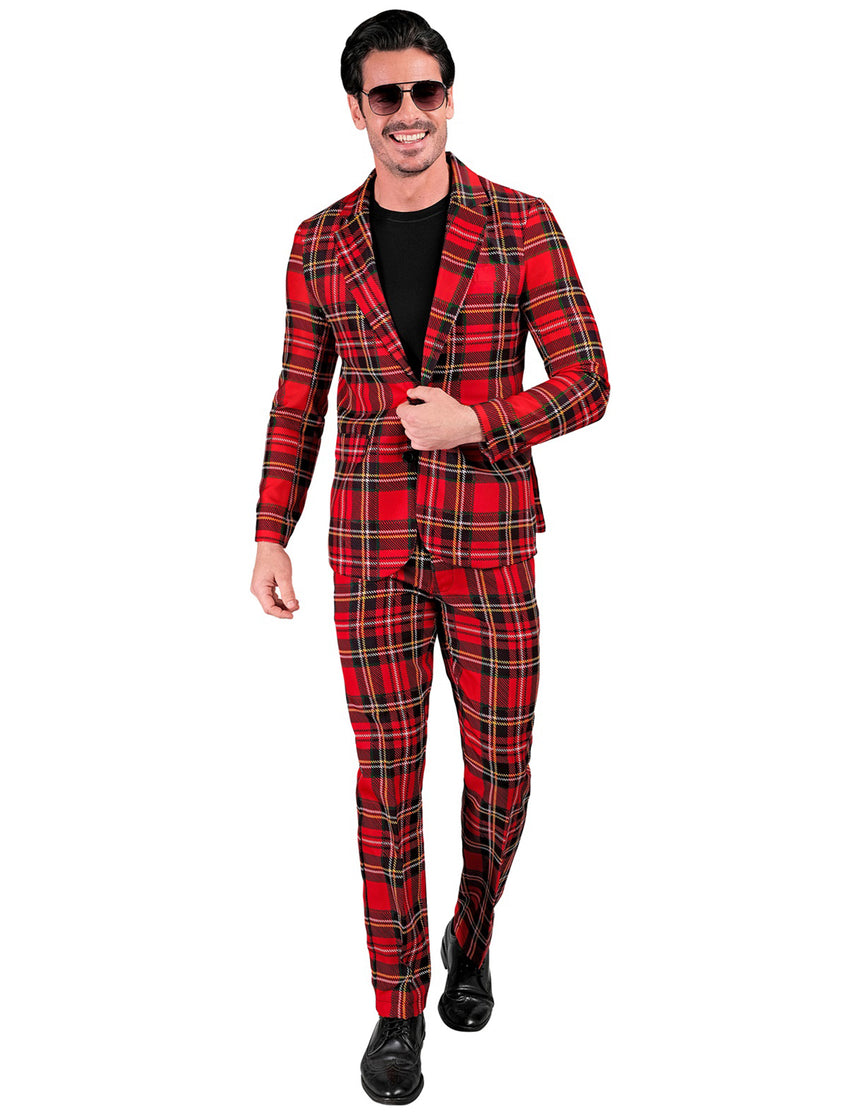 Costume imprimé tartan Ecossais grande taille adulte
