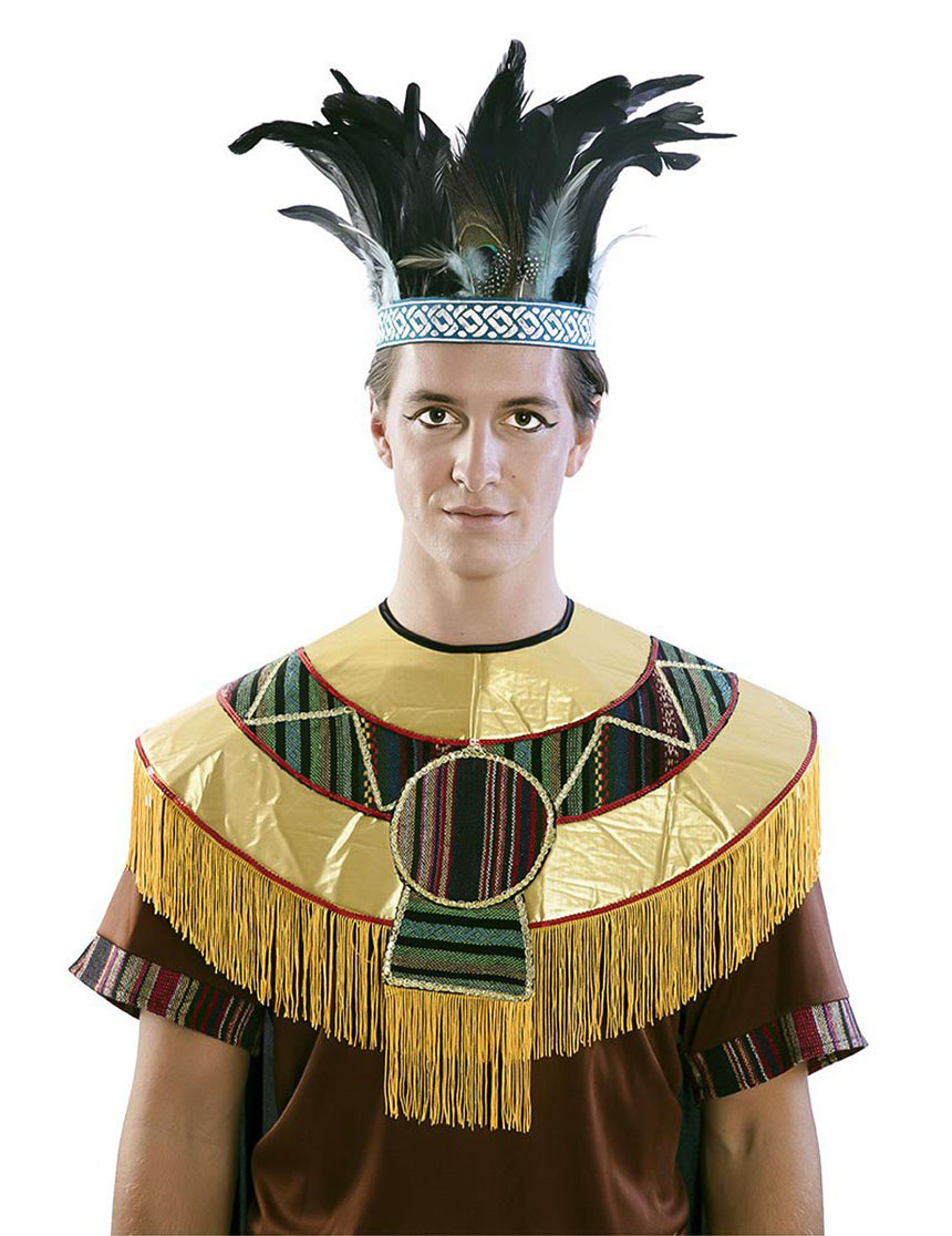 Couronne à plumes Aztèque adulte