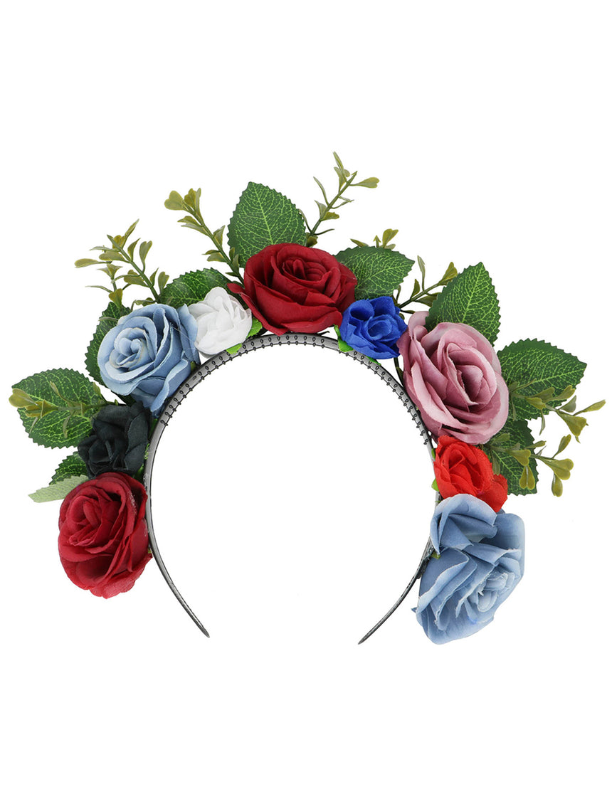 Couronne de fleurs foncées
