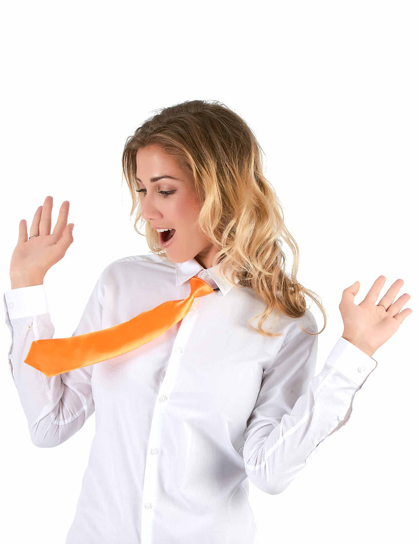 Cravate orange adulte