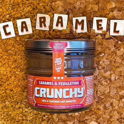 Crunchy Lait Noisette Caramel et Feuilletine - Pâte à Tartiner - 250g