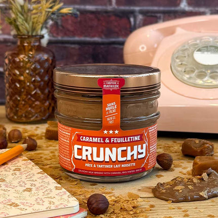 Crunchy Lait Noisette Caramel et Feuilletine - Pâte à Tartiner - 250g
