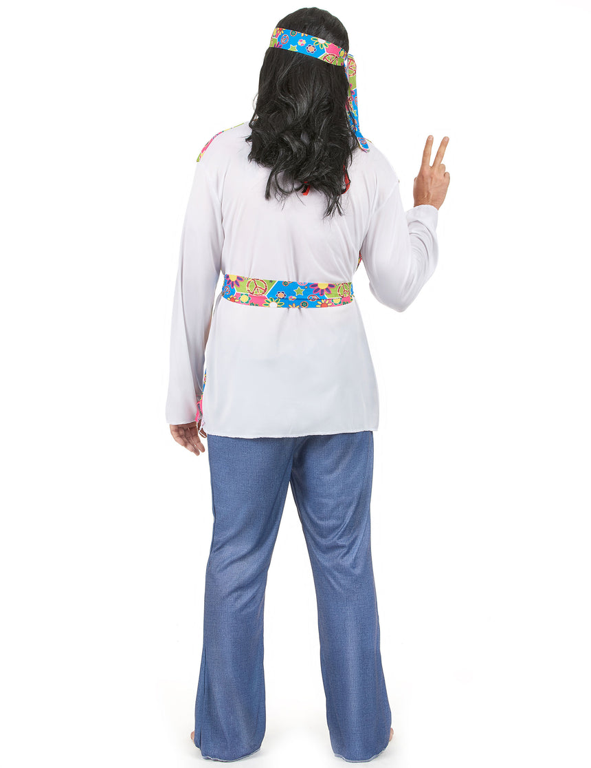 Déguisement hippie effet jean homme