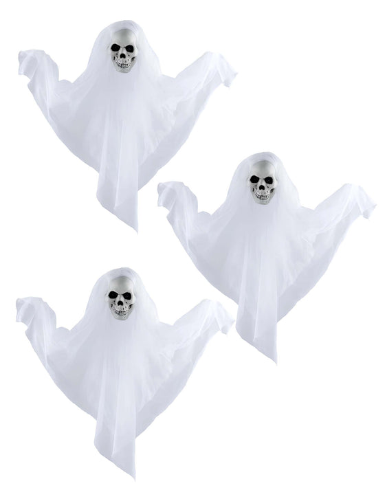 3 Fantômes blancs à suspendre 50 cm